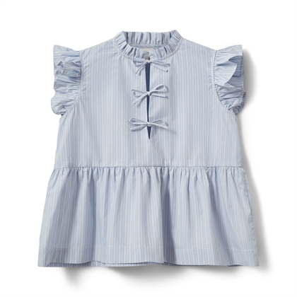 Sofie Schnoor Top Juliette - Light Blue Stripe 